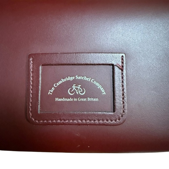 Cambridge Satchel|Women’s The Pushlock Leather Crossbody Bag Monogrammed( MJA) - Picture 7 of 13